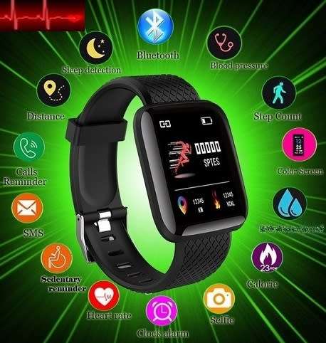 Professional Fitness Bracelet I Heart Rate, Blood Pressure, Blood Oxygen, Calories - 5 Colors