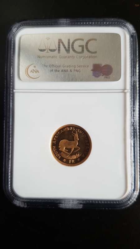 ****1975 GOLD ONE RAND (R1) PROOF 67 CAMEO****