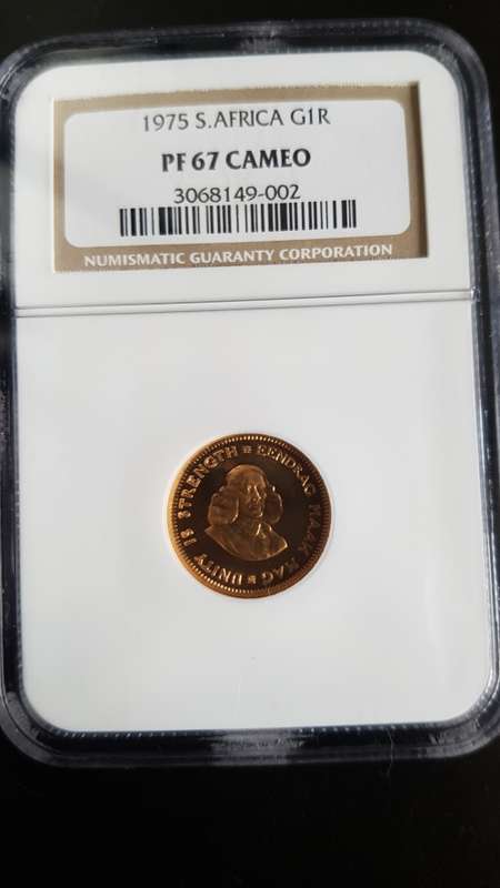 ****1975 GOLD ONE RAND (R1) PROOF 67 CAMEO****