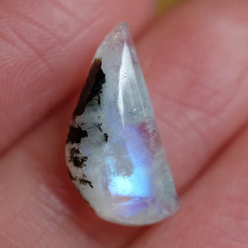 Black Tourmaline and Moonstone Cabochon Mix
