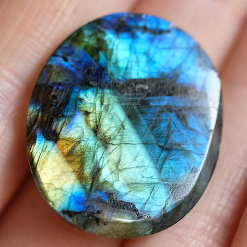 31.4ct Peacock Labradorite Cabochon - DISCOUNTED