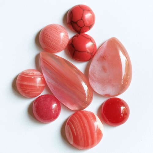 Pink Red Cabochon Parcel