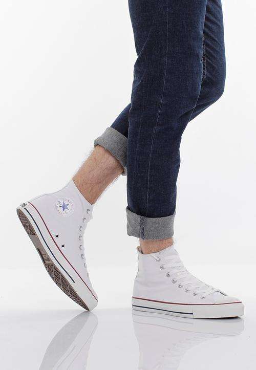 CHUCK TAYLOR CONVERSE MONOCHROME HI CUT SNEAKERS** SIZE 7**