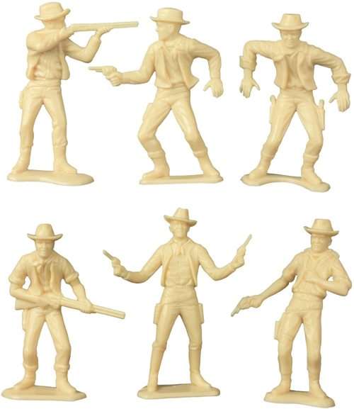 TimMee Cowboys and Indians Plastic Figures: 40pc Playset - Made in USA