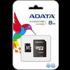 ADATA 8GB MicroSD - Class 4 Memory Card