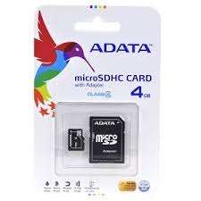 ADATA 4GB MicroSD - Class 4 Memory Card