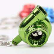Green Chrome Turbo Keyring - Metal *FREE POSTAGE