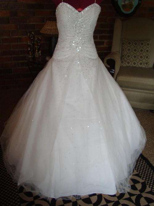 TULLE WEDDING DRESS - SIZE 32 - stunning !!!!