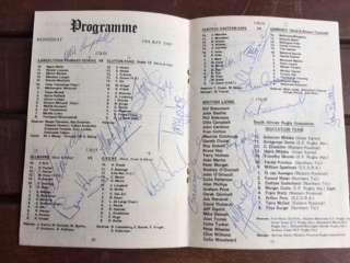 1980 SARA XV vs British Lions Match Day Program (includes British Lions autographs)