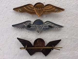 Recce/ Parabat/ Selous Scout Metal Wings (3 Full size in total)