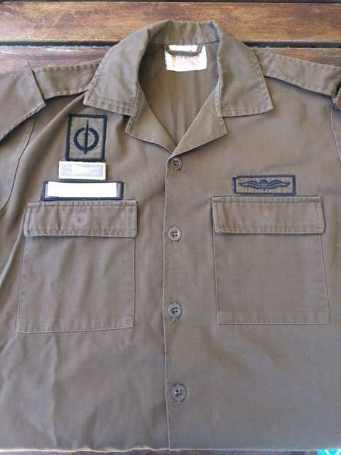 Recce Corporal Shirt (with all cloth badges incl. Forward Air Controller), Pants and Beret