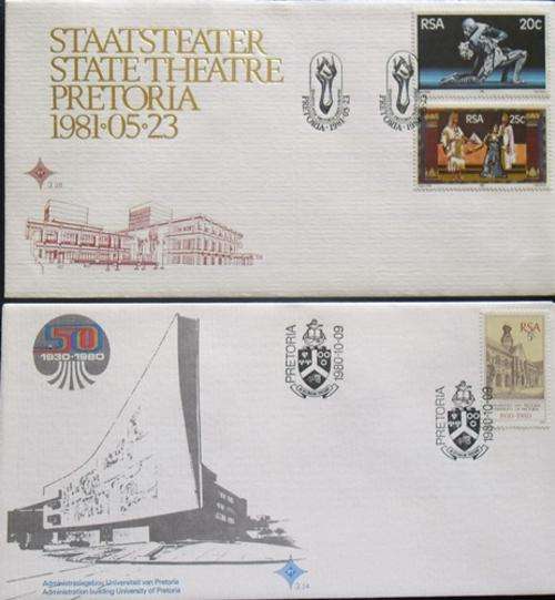 ## FDC with stamps from RSA State Theathre & Unisa ##