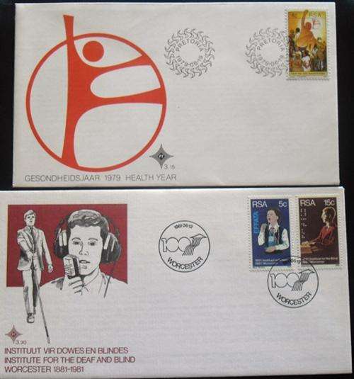 ## FDC with stamps from RSA  ##