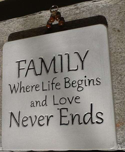 Outdoor Wall/Patio/Braai or Garden Decor Plaque- FAMILY
