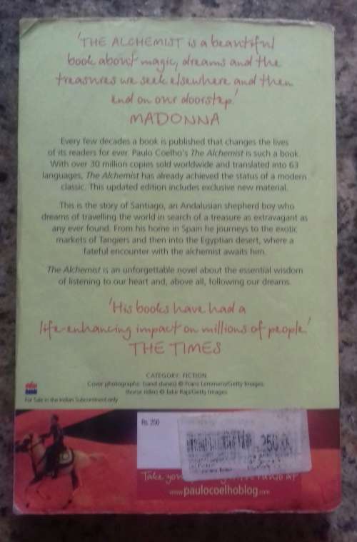 The Alchemist by Paulo Coelho (Paperback)