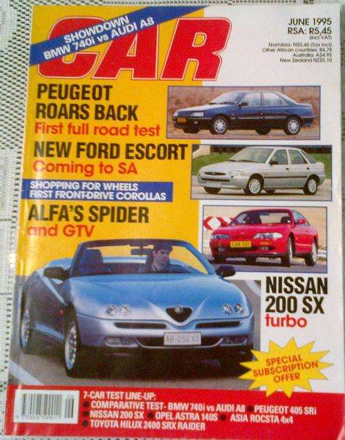 CAR THE MOTORING JOURNALS OF SOUTHERN AFRICA JUNE 1995