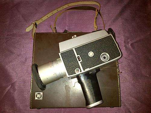 Cinemax C . 801 Super 8 Movie Camera with Brown Leather Bag (NOT TESTED)