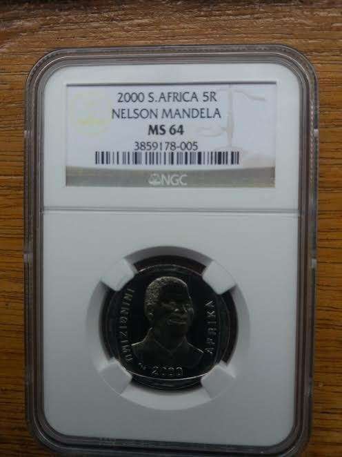 2000 SMILEY  Mandela  R5  NGC  Graded "MS64"