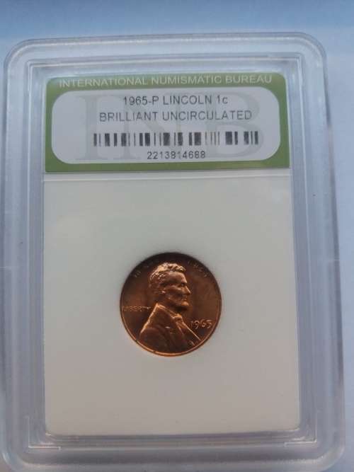 " INB GRADED " USA 1965 LINCON 1c.