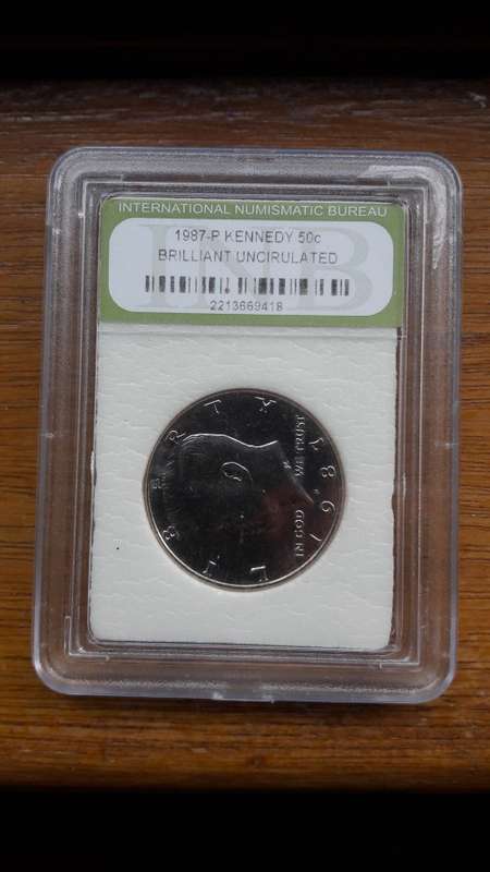 " BRILLIANT UNCIRCULATED " USA 1987 Kennedy Half Dollar. Brilliant Uncirculated. 2 AVAILABLE.