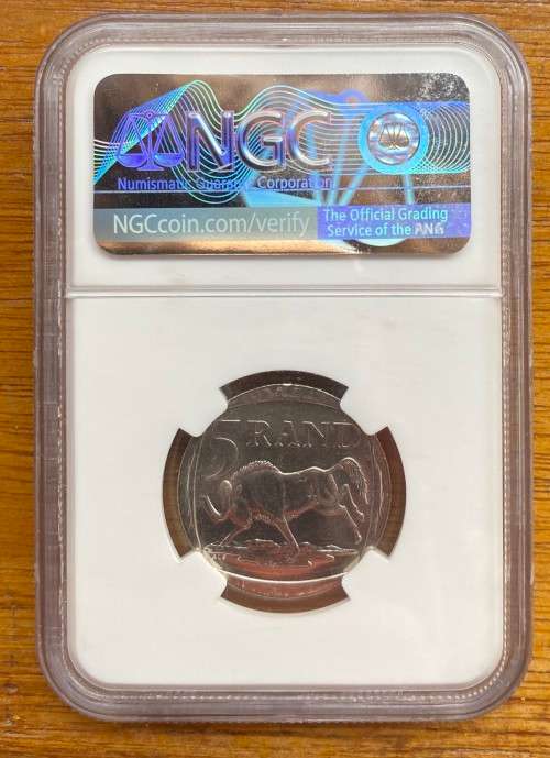2000 MADIBA SMILEY R5 COIN NGC GRADED MS 64.