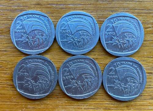 2004 `10 YEARS of FREEDOM` R2 Coins Circulated Bid per coin to take all 6