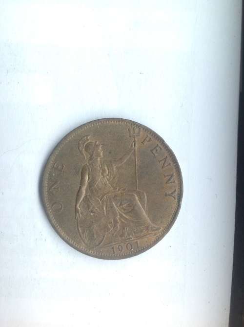 1901 BRITISH COPPER PENNY 1d.