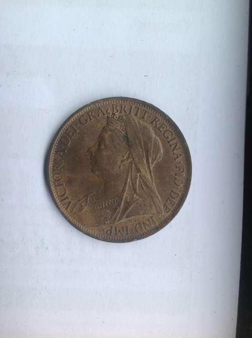 1901 BRITISH COPPER PENNY 1d.