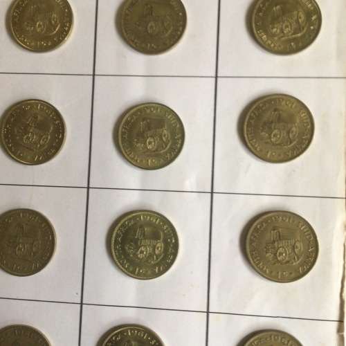 12 x 1961 FIRST EVER MINTED, VAN RIEBEECK  DECIMAL 1c CENT COINS. EXCELLENT DETAILS.