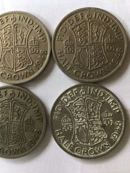 1948 GREAT BRITAIN HALF CROWNS, BID PER CROWN.