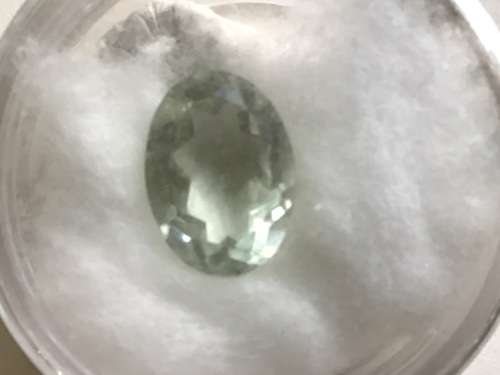 4.25ct. NATURAL GREEN TOPAZ, OVAL 13mm x 10mm VVS.