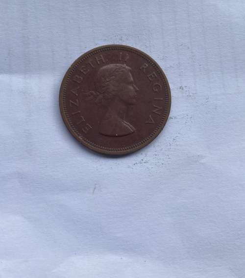 1954 SA UNION 1d PENNY. AU CONDITION.