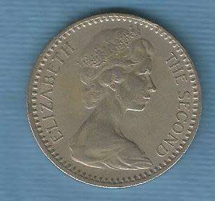 1964 RHODESIA HALF CROWN  COIN, IN EXCELLENT CONDITION.