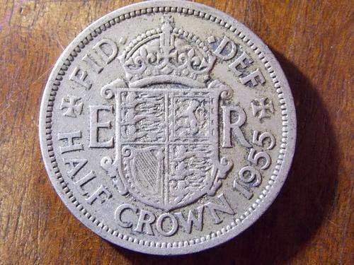 1954 Great Britain 0.50 SILVER  Half Crown. Circulated