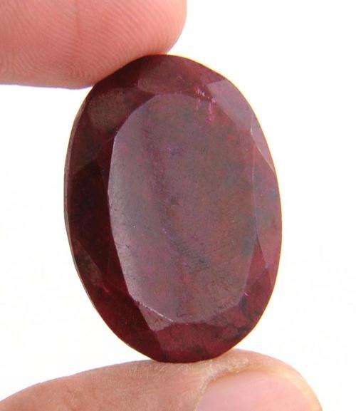 LARGE 68.00 Cts Natural RUBY Oval Mixed Cut.