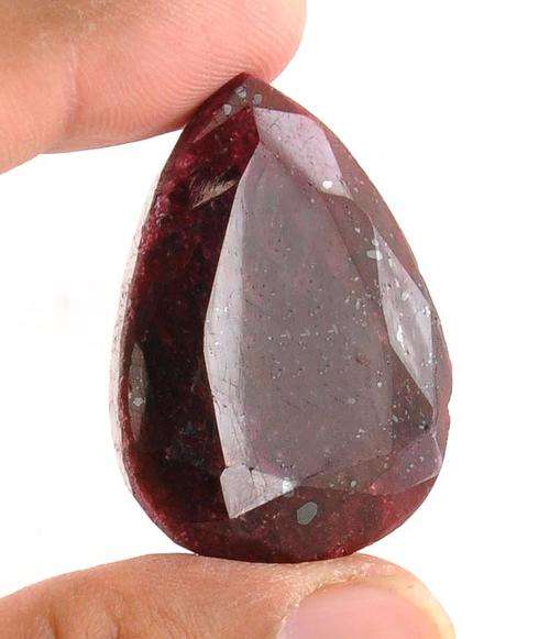 # CERTIFIED # Natural Ruby Pear 169.55cts