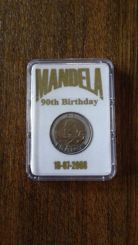 SLABBED 2008  Mandela90th Birthday Coin.