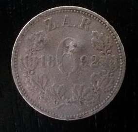 1892 ZAR SILVER 6d