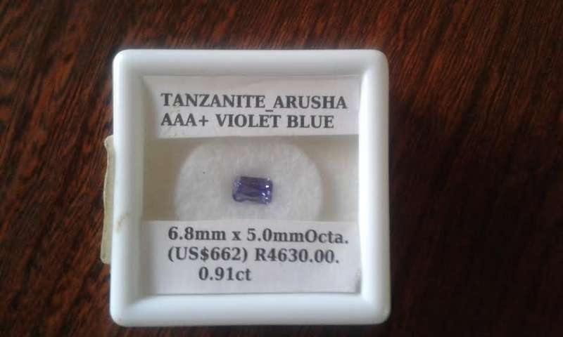 Deceased Estate."HEH".Natural TANZANITE 0.91ct. Octagon. ERV. R8076.00