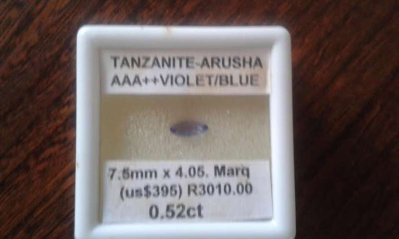 Deceased Estate."HEH".Natural Tanzanite 0.52ct. Marquise. ERV. R4820.00. LOW START
