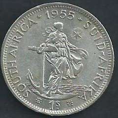 SAU  1955 1's Shilling Coin. Circulated.