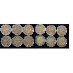 2008  90th Birthday  Mandela  R5 x 6. Bid per coin to take all 12.