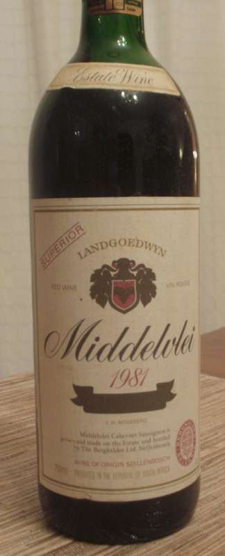 PRIVATE CELLAR. 1981 MIDDELVLEI CABERNET