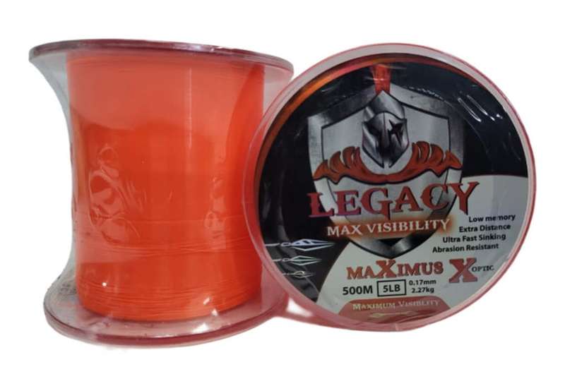 Legacy Maximus Max Visibility 500m Fishing Line 5lb - Orange
