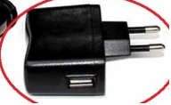Wall plug USB charger