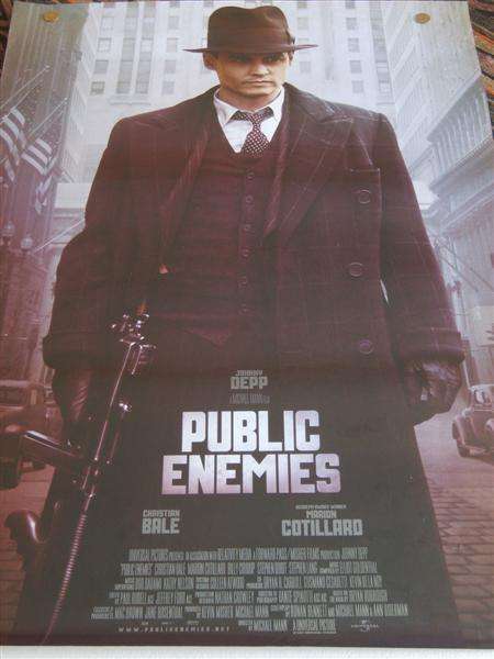 ORIGINAL CINEMA MOVIE POSTER "PUBLIC ENEMIES"