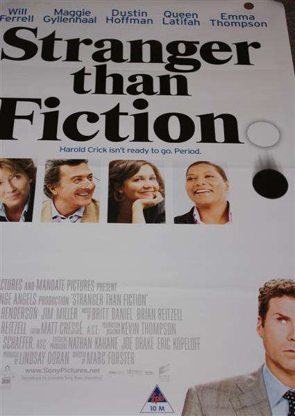 ORIGINAL CINEMA MOVIE POSTER 'STRANGER THAN FICTION'