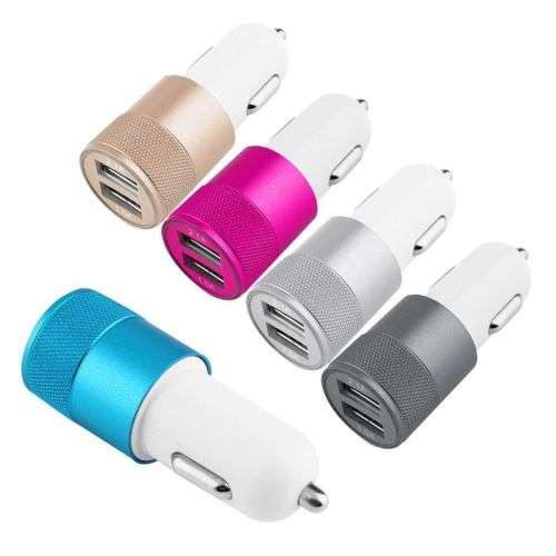 iPhone Android Samsung Galaxy  - CAR CHARGER - 12V Fast Charge 2.1A Dual Port USB Charger 2 IN 1