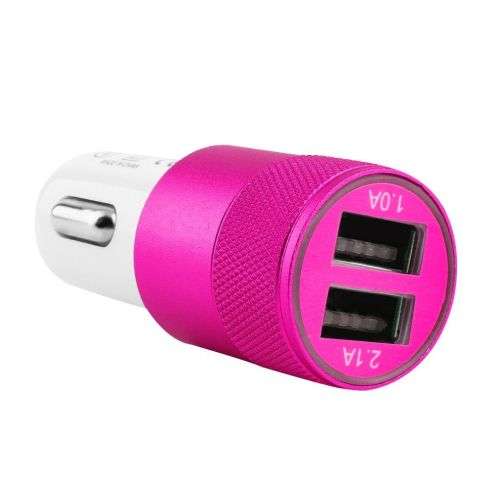 iPhone Android Samsung Galaxy  - CAR CHARGER - 12V Fast Charge 2.1A Dual Port USB Charger 2 IN 1