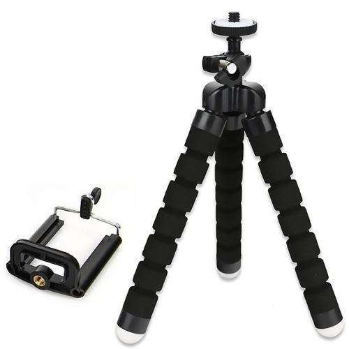 Mini Flexible Octopus Tripod Bracket Holder Mount for Cell Phone Camera Phone - Black Only